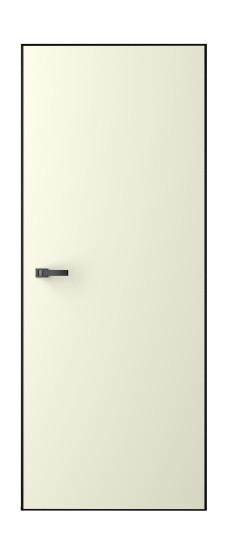 Полотно скрытое Тип 1-2 Эмаль черная 800 слоновая кость СХЕМА ПС-2 (замок магнитный черный)