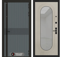 Входная дверь Иссида с зеркалом Дольче - Капучино