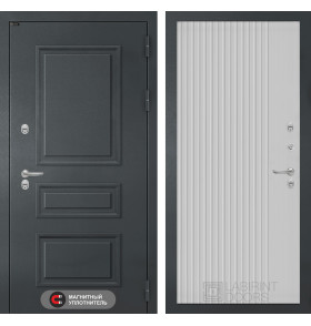 Входная дверь Атлантик 29 - Белый рельеф софт