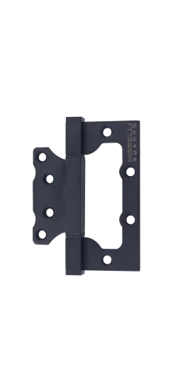 Петля карточная QUADRO-1 BL алюминиевая без врезки на квадратной оси, вес полотна до 30 кг, цвет черный