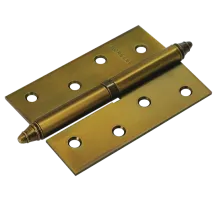 Петля карточная стальная разъемная MS 100X70X2.5 L COF левая, врезная на круглой оси, вес полотна до 40 кг, цвет кофе