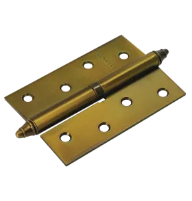 Петля карточная стальная разъемная MS 100X70X2.5 L COF левая, врезная на круглой оси, вес полотна до 40 кг, цвет кофе