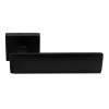 Ручка дверная SPACE S5 NERO-ST на квадратной розетке, цвет черный soft-touch, ЦАМ