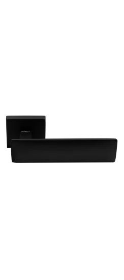 Ручка дверная SPACE S5 NERO-ST на квадратной розетке, цвет черный soft-touch, ЦАМ