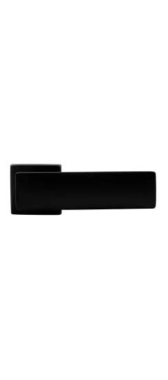 Ручка дверная SPACE S5 NERO-ST на квадратной розетке, цвет черный soft-touch, ЦАМ