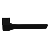 Ручка дверная FIORD-SM NERO-ST, с невидимой квадратной розеткой, цвет черный soft-touch, ЦАМ