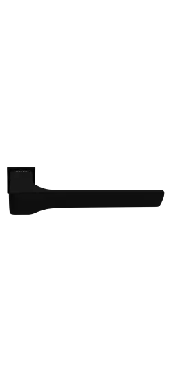 Ручка дверная FIORD-SM NERO-ST, с невидимой квадратной розеткой, цвет черный soft-touch, ЦАМ