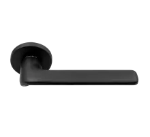 Ручка дверная TOMORROW R5 NERO-ST на круглой розетке, цвет черный soft-touch, ЦАМ