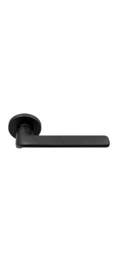 Ручка дверная TOMORROW R5 NERO-ST на круглой розетке, цвет черный soft-touch, ЦАМ