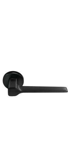 Ручка дверная GRAND CARAT R5 NERO-ST раздельная на круглой розетке, цвет черный soft-touch