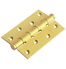 Петля карточная латунная разъемная MBU 100X70X3-4BB SG универсальная, врезная на круглой оси, вес полотна до 60 кг, цвет матовое золото