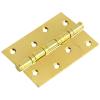 Петля карточная стальная MS 100X70X2.5-4BB PG универсальная, врезная на круглой оси, вес полотна до 40 кг, цвет золото