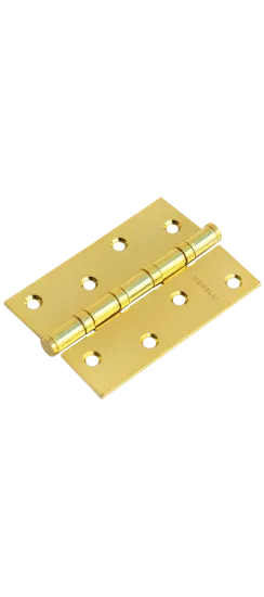 Петля карточная стальная MS 100X70X2.5-4BB PG универсальная, врезная на круглой оси, вес полотна до 40 кг, цвет золото