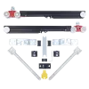Комплект роликов для раздвижных дверей ECO SLIDING SET 3 80kg NEW, двойной доводчик, вес полотна до 80 кг