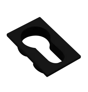 Накладка на евроцилиндр LUX-KH-SM NERO-ST квадратная невидимая, цвет черный soft-touch