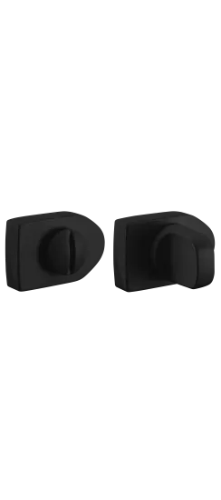 Завертка сантехническая LUX-WC-SH NERO на фигурной розетке цвет черный, ЦАМ