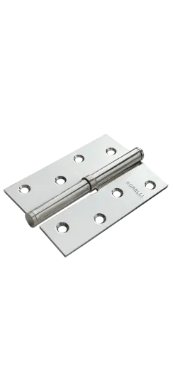 Петля карточная стальная разъемная MSND 100X70X2.5 SN L с подшипником левая, врезная на круглой оси, вес полотна до 40 кг, цвет белый никель