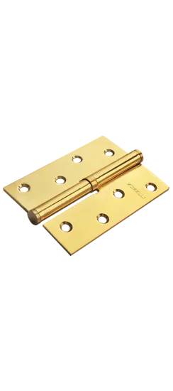 Петля карточная стальная разъемная MSD 100X70X2.5 PG R правая, врезная на круглой оси, вес полотна до 40 кг, цвет золото