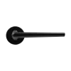 Ручка дверная THE FORCE R5 NERO-ST на круглой розетке, цвет черный soft-touch, ЦАМ