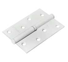 Петля карточная стальная разъемная MSND 100X70X2.5 W R с подшипником правая, врезная на круглой оси, вес полотна до 40 кг, цвет белый