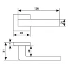 Ручка дверная HORIZONT S5 BIA раздельная на квадратной розетке, цвет белый, ЦАМ