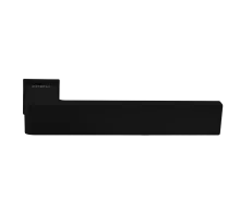 Ручка дверная HORIZONT-SM NERO-ST с невидимой квадратной розеткой, цвет черный soft-touch, ЦАМ