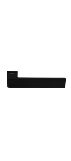 Ручка дверная HORIZONT-SM NERO-ST с невидимой квадратной розеткой, цвет черный soft-touch, ЦАМ