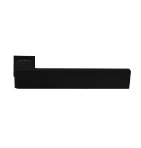 Ручка дверная HORIZONT-SM NERO-ST с невидимой квадратной розеткой, цвет черный soft-touch, ЦАМ