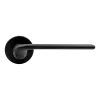 Ручка дверная TOMORROW R5 NERO-ST на круглой розетке, цвет черный soft-touch, ЦАМ