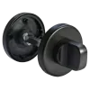 Завертка сантехническая LUX-WC-R5 NERO на круглой розетке цвет черный, ЦАМ