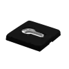 Накладка под евроцилиндр LUX-KH-S5 NERO-ST квадратная, цвет черный soft-touch