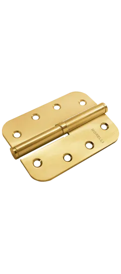 Петля карточная стальная разъемная MSND-C 100X70X2.5 SG R с подшипником левая, врезная на круглой оси, вес полотна до 40 кг, цвет матовое золото