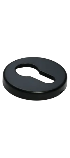 Накладка на замок LUX-KH-R NERO круглая под евроцилиндр, цвет черный