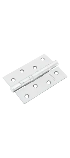 Петля карточная стальная MS 100X70X2.5-4BB W универсальная, врезная на круглой оси, вес полотна до 40 кг, цвет белый