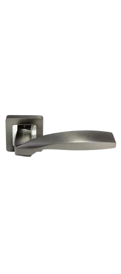 Ручка дверная SHELL MH-45 GR/CP-S55 раздельная на квадратной розетке, цвет графит/хром, ЦАМ