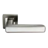 Ручка дверная FLEX MH-44 GR/CP-S55 раздельная на квадратной розетке, цвет графит/хром, ЦАМ