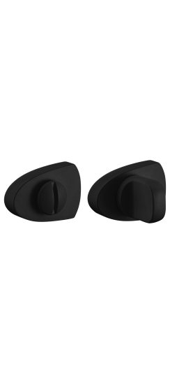 Завертка сантехническая LUX-WC-UN NERO-ST на фигурной розетке цвет черный soft-touch. ЦАМ