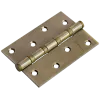 Петля карточная стальная MSN 100X70X2.5-4BB AB с подшипником универсальная, врезная на круглой оси, вес полотна до 40 кг, цвет бронза