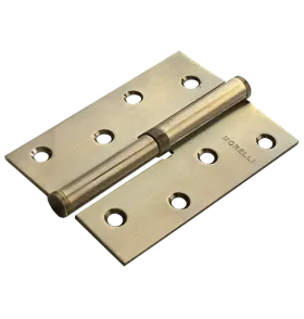 Петля карточная стальная разъемная MSND 100X70X2.5 AB R с подшипником правая, врезная на круглой оси, вес полотна до 40 кг, цвет бронза
