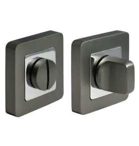 Завертка сантехническая MH-WC-S55 GR/PC на квадратной розетке цвет графит/хром