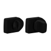 Завертка сантехническая LUX-WC-SH NERO-ST на фигурной розетке цвет черный soft-touch, ЦАМ