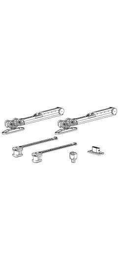 Комплект роликов SLIDING SET 2 40kg NEW, два доводчика, вес полотна до 40 кг