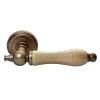Ручка дверная MART MH-42-CLASSIC OMB/CH раздельная на круглой розетке цвет старая матовая бронза/шампань, ЦАМ