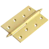 Петля стальная разъемная MSN 100X70X2.5 SG L с подшипником левая, врезная на круглой оси, вес полотна до 40 кг, цвет матовое золото