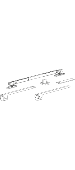 Комплект роликов SLIDING SET 3 40kg NEW, двойной доводчик, вес полотна до 40 кг