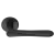 Ручка дверная AULA R5 NERO раздельная на круглой розетке, цвет черный, ЦАМ Ручка дверная AULA R5 NERO раздельная на круглой розетке, цвет черный, ЦАМ