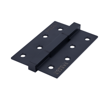 Петля QUADRO-2 BL алюминиевая врезная на квадратной оси, вес полотна до 40 кг, цвет черный