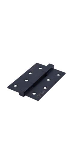 Петля QUADRO-2 BL алюминиевая врезная на квадратной оси, вес полотна до 40 кг, цвет черный