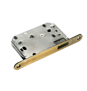 Защелка межкомнатная 2070M AB магнитная с ответной планкой, сантехническая, цвет античная бронза