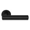 Ручка дверная PANATHENAIC R5 NERO-ST раздельная на круглой розетке, цвет черный soft-touch, ЦАМ